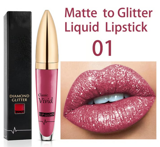 Matte-to-Glitter Waterproof Liquid Lipstick